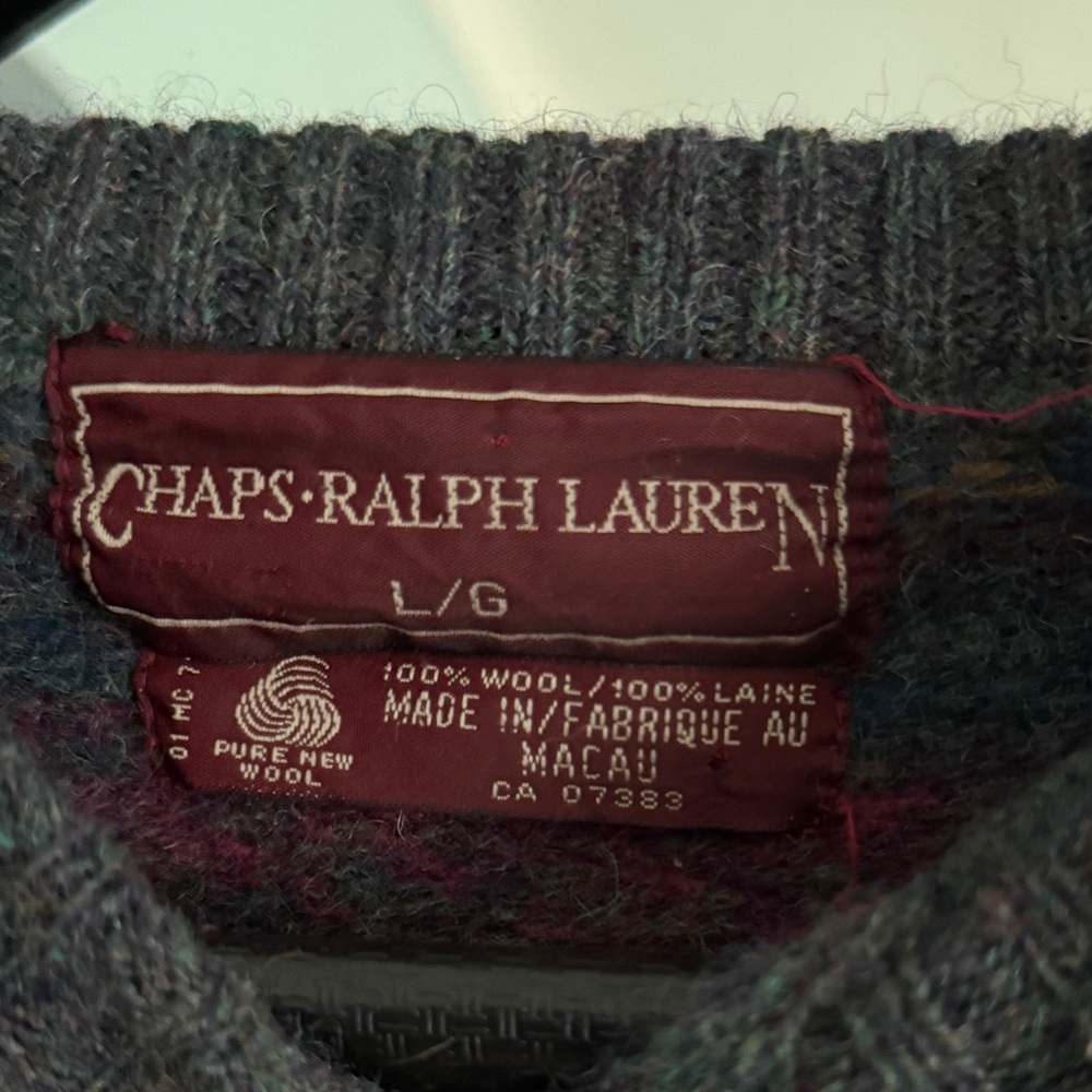 Vintage RALPH LAUREN 100% Wool Sweater